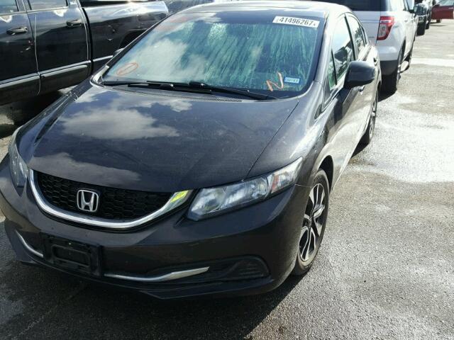 2HGFB2F81DH584814 - 2013 HONDA CIVIC EX BLACK photo 2