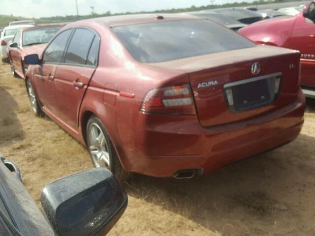 19UUA66298A008874 - 2008 ACURA TL RED photo 3