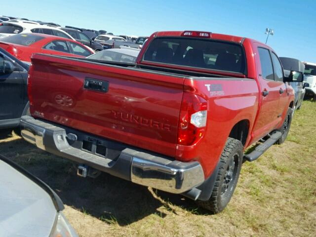 5TFEW5F13HX214789 - 2017 TOYOTA TUNDRA RED photo 4