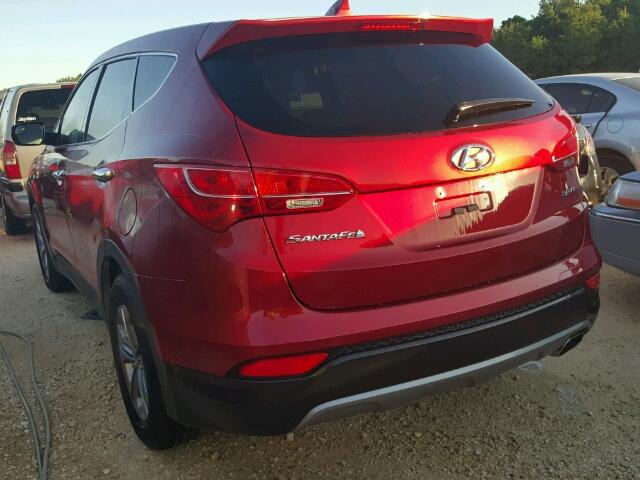 5XYZT3LB5GG307858 - 2016 HYUNDAI SANTA FE S RED photo 3
