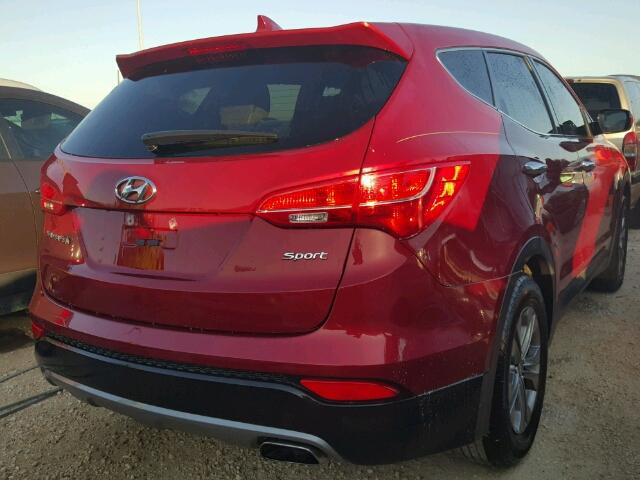 5XYZT3LB5GG307858 - 2016 HYUNDAI SANTA FE S RED photo 4