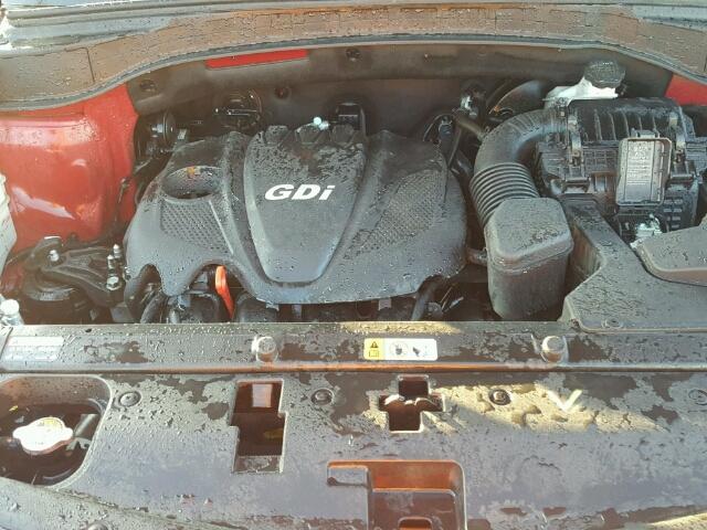 5XYZT3LB5GG307858 - 2016 HYUNDAI SANTA FE S RED photo 7