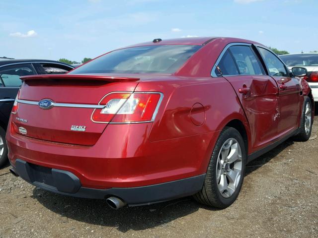 1FAHP2KT3AG121895 - 2010 FORD TAURUS SHO RED photo 4