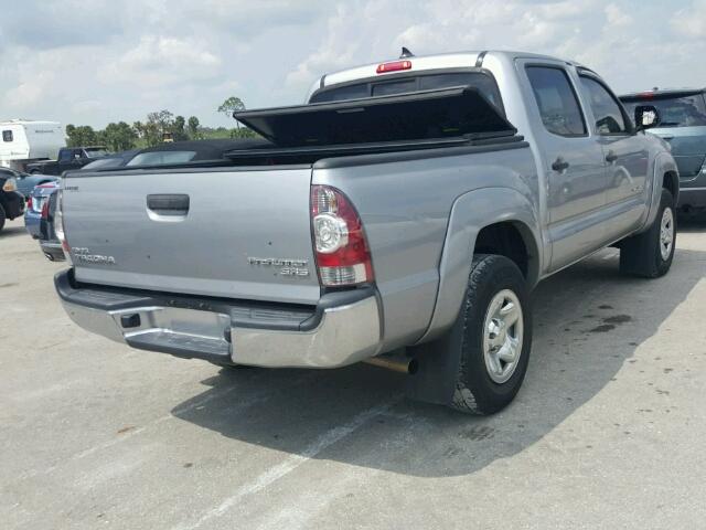 5TFJX4GNXFX047562 - 2015 TOYOTA TACOMA DOU GRAY photo 4