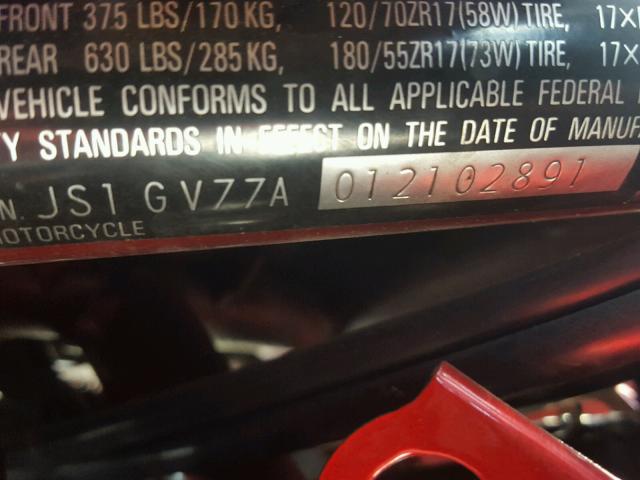 JS1GV77A012102891 - 2001 SUZUKI GSF1200 BA RED photo 10