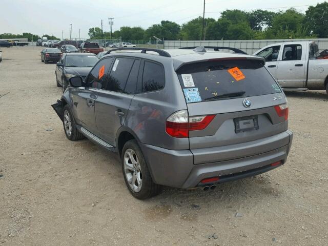 WBXPC9C46AWJ35431 - 2010 BMW X3 XDRIVE3 GRAY photo 3