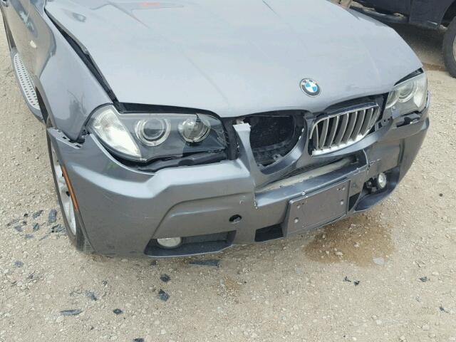 WBXPC9C46AWJ35431 - 2010 BMW X3 XDRIVE3 GRAY photo 9