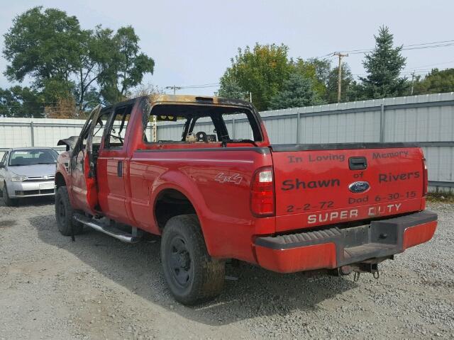 1FTSW21R99EA16861 - 2009 FORD F250 RED photo 3