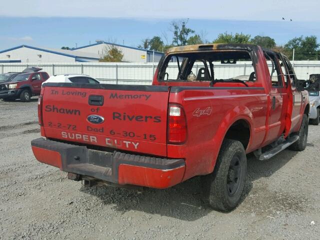 1FTSW21R99EA16861 - 2009 FORD F250 RED photo 4