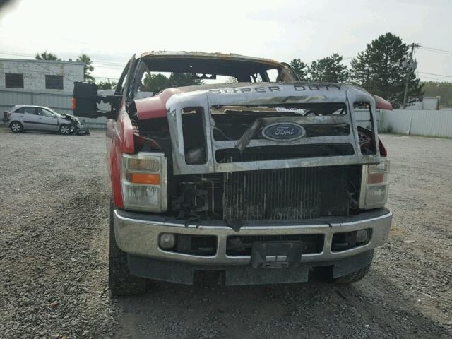 1FTSW21R99EA16861 - 2009 FORD F250 RED photo 9
