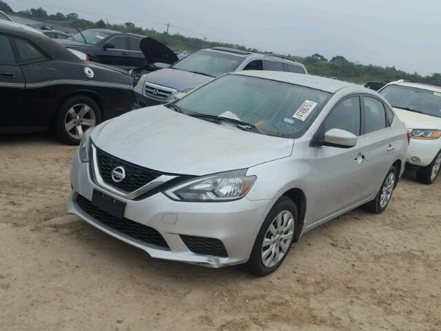 3N1AB7AP6GY296387 - 2016 NISSAN SENTRA SILVER photo 2