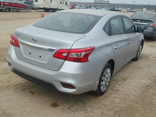 3N1AB7AP6GY296387 - 2016 NISSAN SENTRA SILVER photo 4