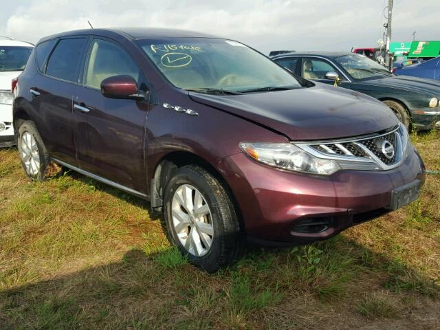 JN8AZ1MU9DW205966 - 2013 NISSAN MURANO BURGUNDY photo 1