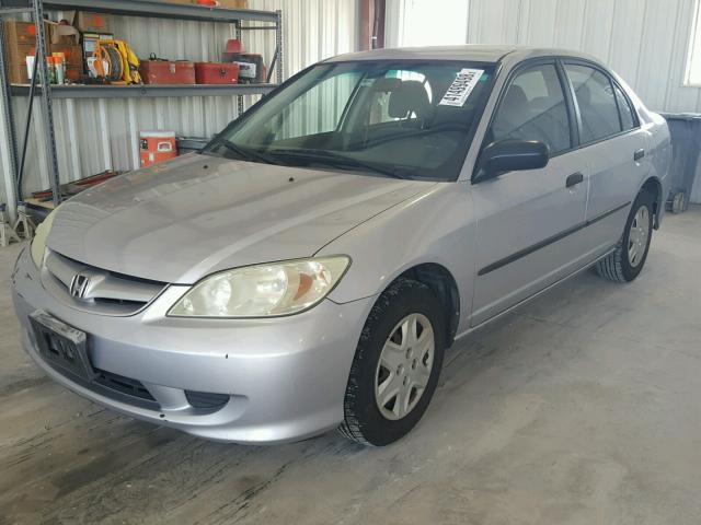 1HGES16335L004784 - 2005 HONDA CIVIC DX V SILVER photo 2