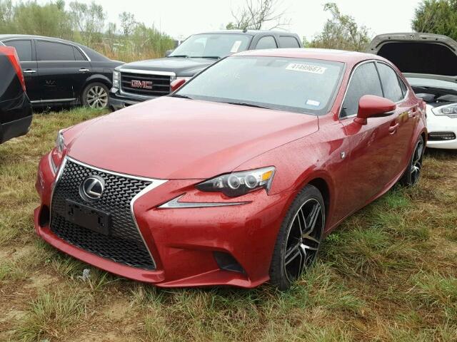 JTHBF1D20E5020993 - 2014 LEXUS IS RED photo 2