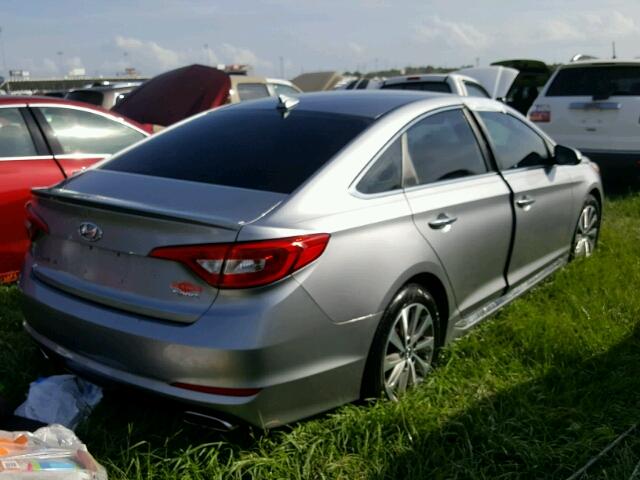 5NPE34AF8FH144446 - 2015 HYUNDAI SONATA GRAY photo 4