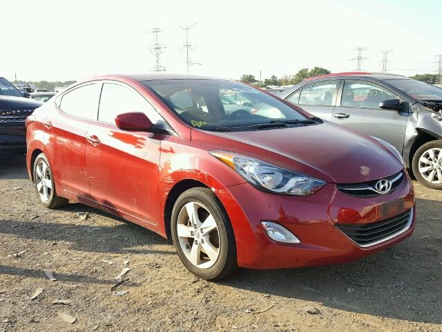 KMHDH4AE4CU331006 - 2012 HYUNDAI ELANTRA RED photo 1