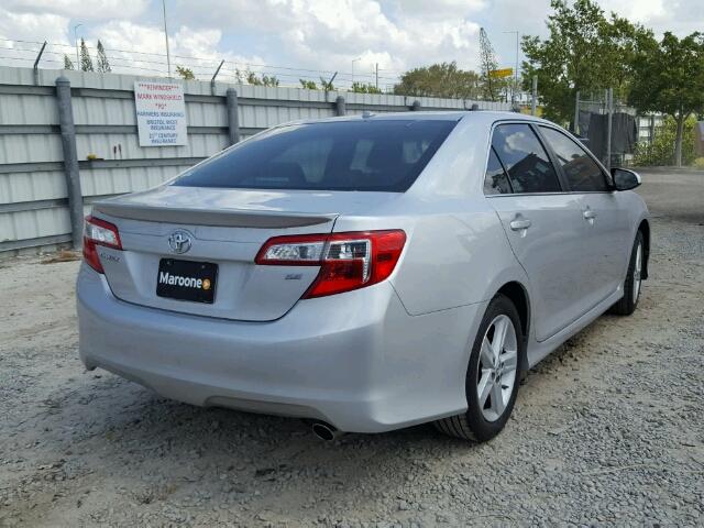 4T1BF1FK4CU610109 - 2012 TOYOTA CAMRY SILVER photo 4
