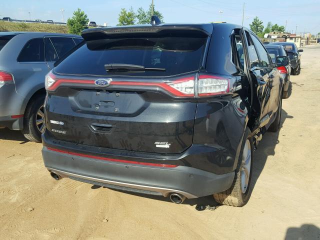 2FMTK3J90FBC40982 - 2015 FORD EDGE SEL BLACK photo 4