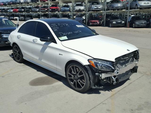 55SWF6EB7JU239133 - 2018 MERCEDES-BENZ C 43 4MATI WHITE photo 1