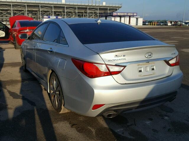 5NPEC4AB2EH891519 - 2014 HYUNDAI SONATA SILVER photo 3