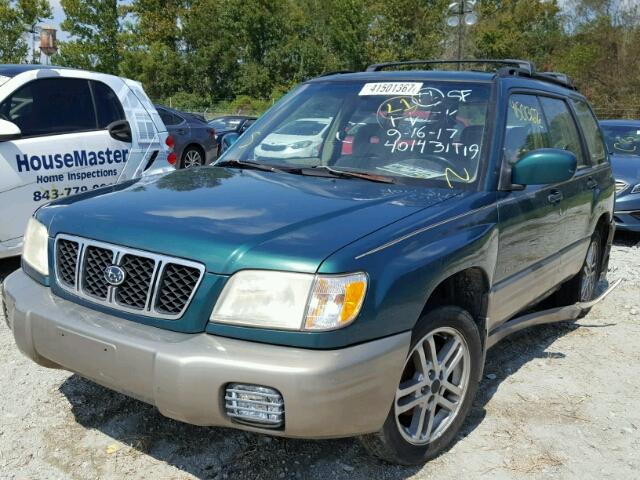 JF1SF65501H712063 - 2001 SUBARU FORESTER S GREEN photo 2