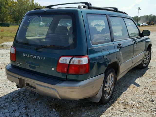 JF1SF65501H712063 - 2001 SUBARU FORESTER S GREEN photo 4