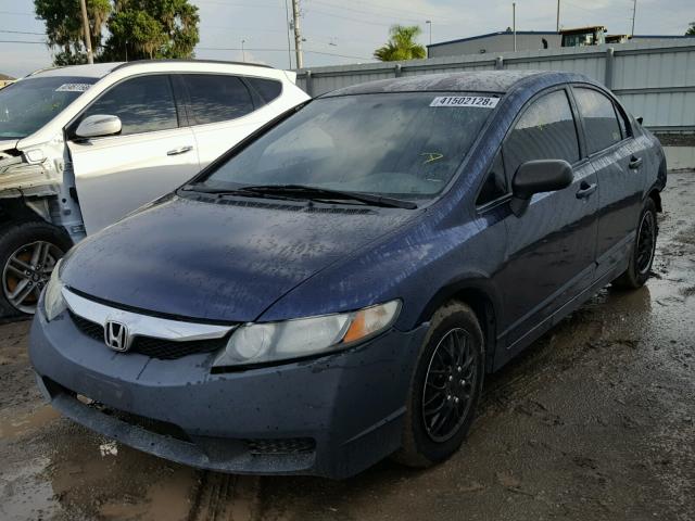 2HGFA16399H515412 - 2009 HONDA CIVIC VP BLUE photo 2