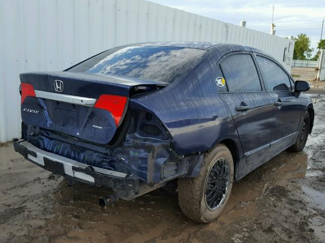 2HGFA16399H515412 - 2009 HONDA CIVIC VP BLUE photo 4