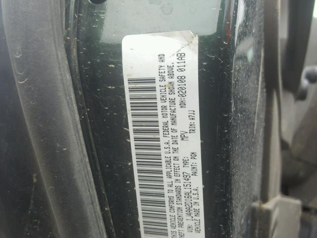 1J4AA2D16AL151497 - 2010 JEEP WRANGLER S GREEN photo 10