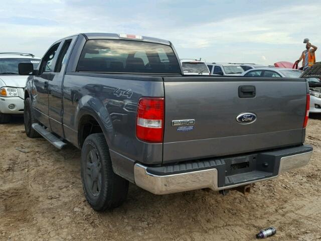 1FTPX14V26NB12929 - 2006 FORD F150 GRAY photo 3