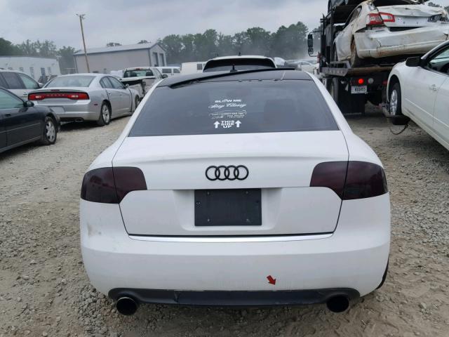 WAUAF78E48A062435 - 2008 AUDI A4 2.0T WHITE photo 9