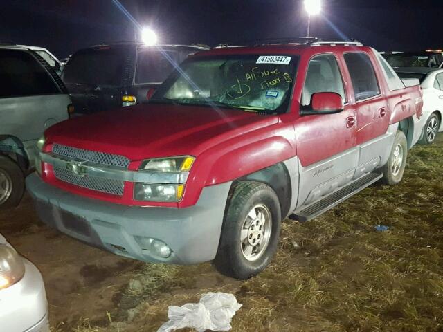 3GNEC13T72G126774 - 2002 CHEVROLET AVALANCHE RED photo 2