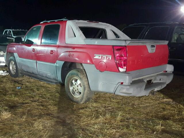 3GNEC13T72G126774 - 2002 CHEVROLET AVALANCHE RED photo 3