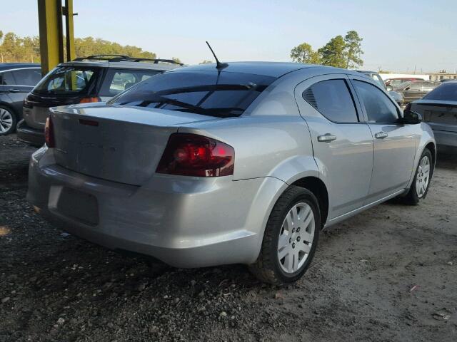 1C3CDZAB6CN276717 - 2012 DODGE AVENGER SE SILVER photo 4