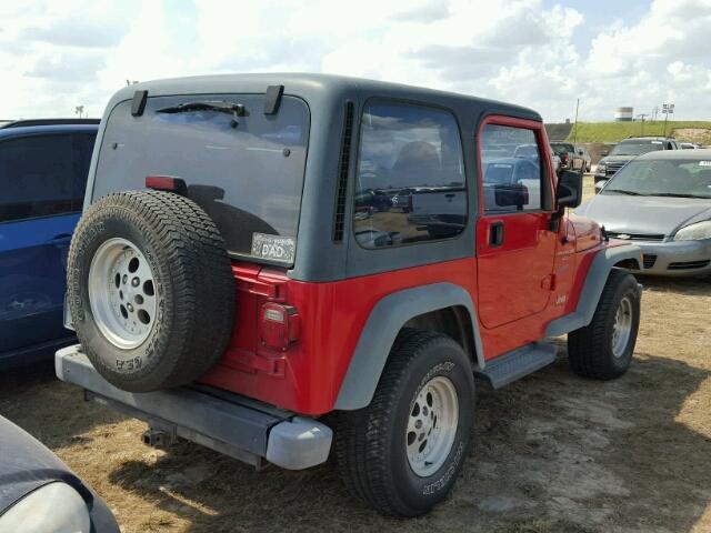 1J4FY19S4VP521793 - 1997 JEEP WRANGLER / RED photo 4