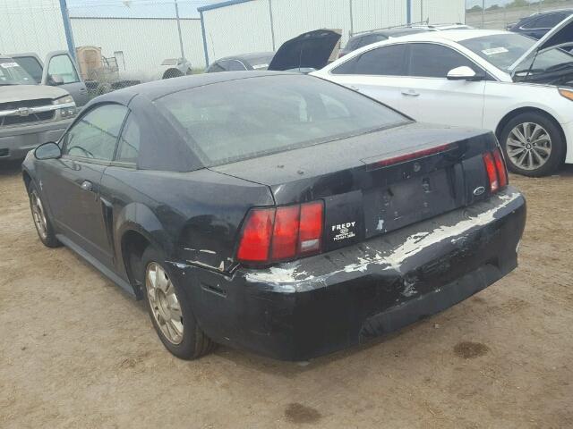 1FAFP40482F160598 - 2002 FORD MUSTANG BLACK photo 3