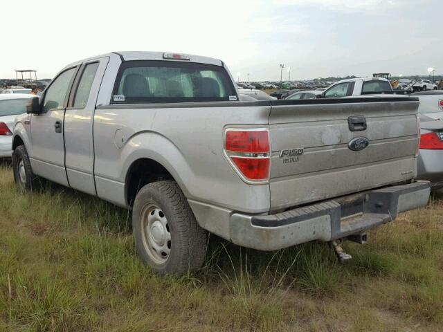 1FTEX1CM2EKE43347 - 2014 FORD F150 SILVER photo 3