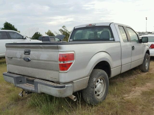 1FTEX1CM2EKE43347 - 2014 FORD F150 SILVER photo 4