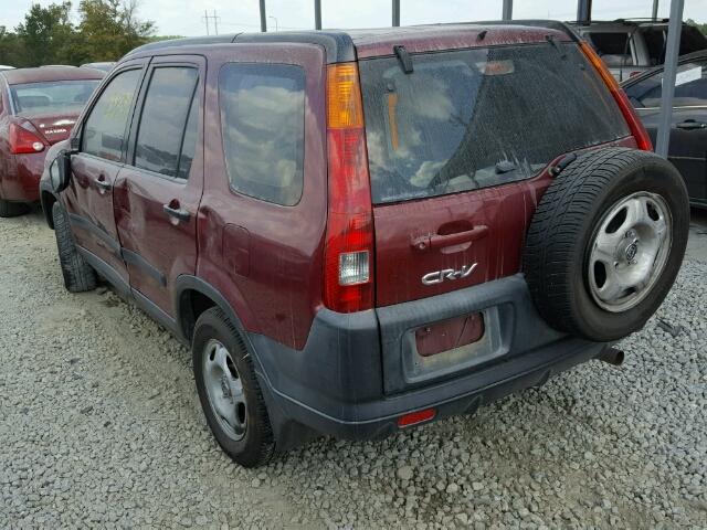 SHSRD784X3U105834 - 2003 HONDA CR-V MAROON photo 3