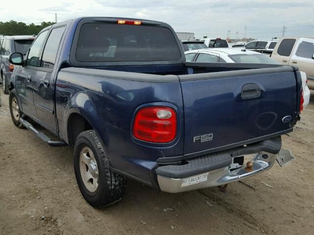 1FTRW07682KB80268 - 2002 FORD F150 SUPER BLUE photo 3