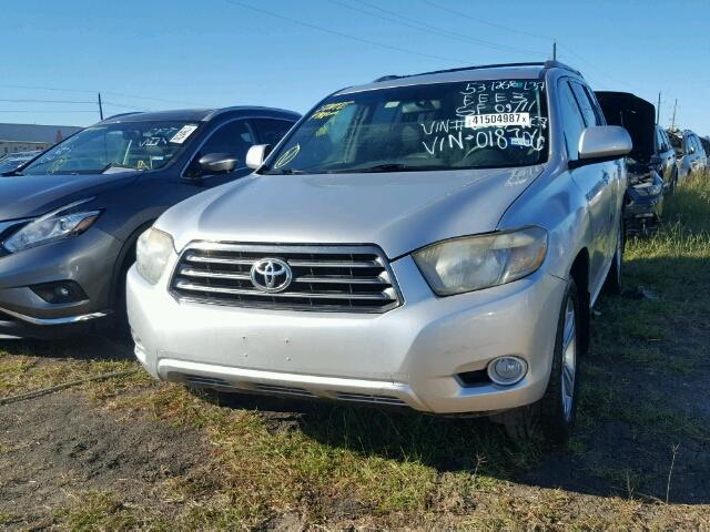 JTEDS43A382018706 - 2008 TOYOTA HIGHLANDER SILVER photo 2