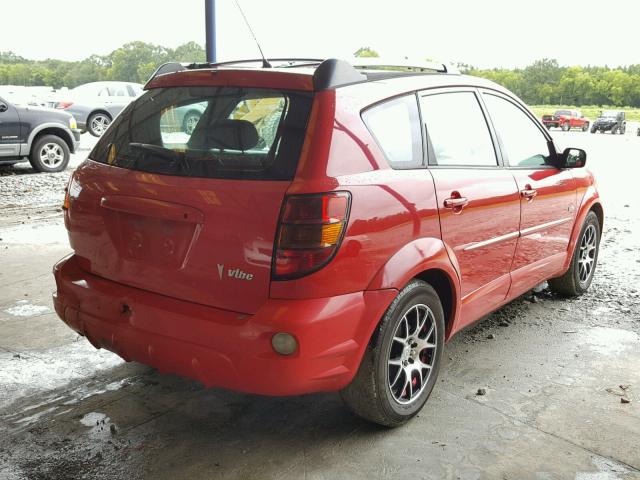 5Y2SL62854Z437161 - 2004 PONTIAC VIBE RED photo 4