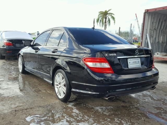 WDDGF54X89R042478 - 2009 MERCEDES-BENZ C 300 BLACK photo 3