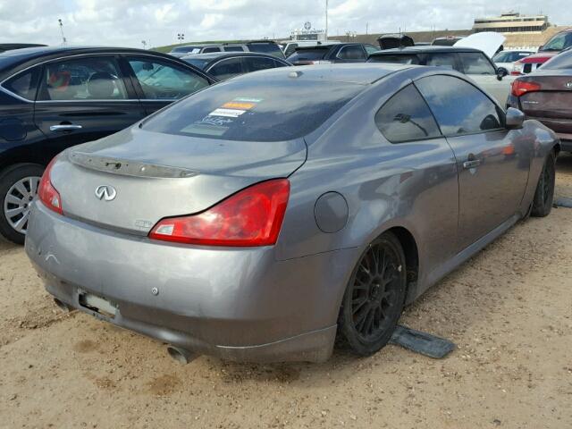 JNKCV64E58M118684 - 2008 INFINITI G37 BASE GRAY photo 4