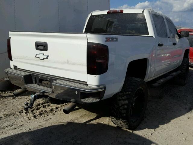 3GCUKREC4EG280611 - 2014 CHEVROLET SILVERADO WHITE photo 4