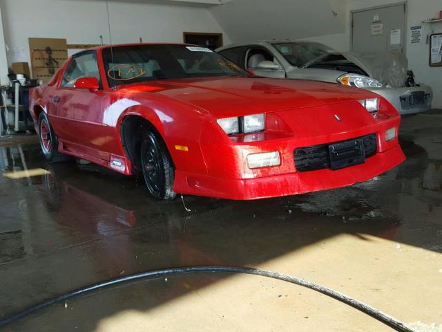 1G1FP23T2ML162362 - 1991 CHEVROLET CAMARO RS RED photo 1