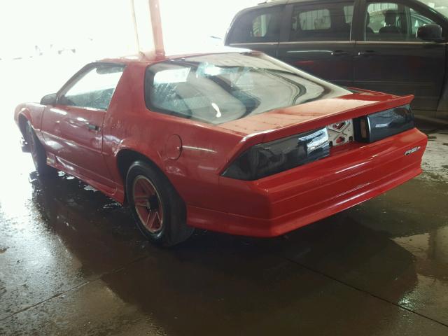 1G1FP23T2ML162362 - 1991 CHEVROLET CAMARO RS RED photo 3