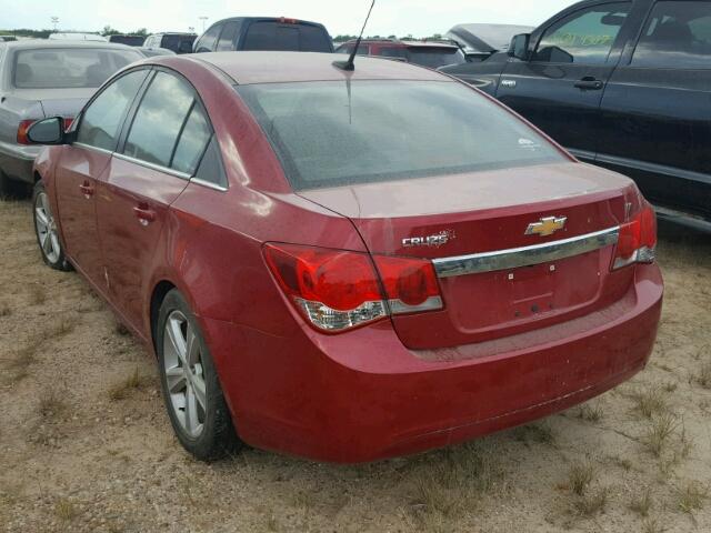 1G1PE5SBXD7319228 - 2013 CHEVROLET CRUZE LT RED photo 3