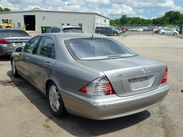 WDBNG70J63A331665 - 2003 MERCEDES-BENZ S 430 GOLD photo 3